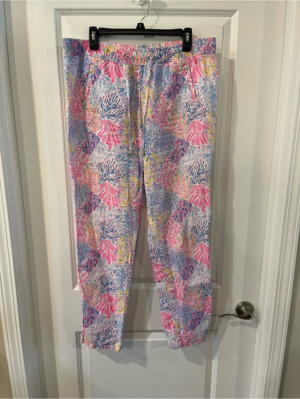 Lilly Pulitzer Pink, Blue & Yellow Coral-Print Pants